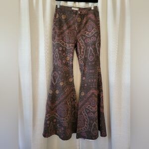 Free People Just Float On paisley printed flare jeans